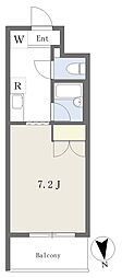アーバンシティ上本町 ワンルームの間取図画像