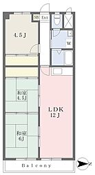 コトブキマンション2号館 3LDKの間取図画像