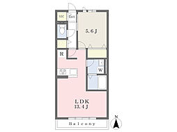 パークサイドメゾン 1LDKの間取図画像