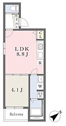 Faseciaclassy 1LDKの間取図画像