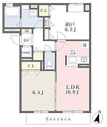 カーサビアンカ 1SLDKの間取図画像