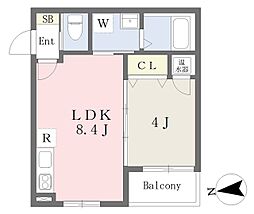 南海高野線 浅香山駅 徒歩8分の賃貸アパート 1階1LDKの間取り