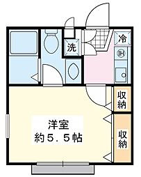 ハイムぱれっと 1階1Kの間取り