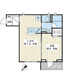 グランディール 1LDKの間取図画像