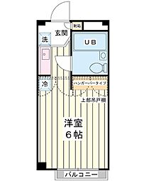 セインコラージュF ワンルームの間取図画像