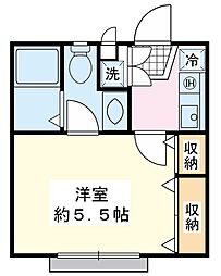 ハイムぱれっと 1Kの間取図画像