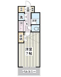 エステージ浦安 1Kの間取図画像