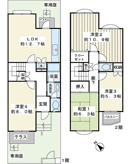 4LDK 間取り