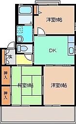 リーベハイムA 3DKの間取図画像