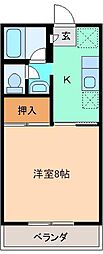 アン・メゾン・ソレイユ 1Kの間取図画像