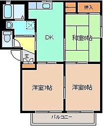 プラネットB 3DKの間取図画像