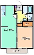 メゾンノオブル　Ｂ 201 ｜ 群馬県太田市大原町484-3（賃貸アパート1LDK・2階・40.92㎡） その2