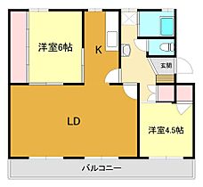 ラ・フォンテ相生 404 ｜ 群馬県桐生市相生町2丁目620-89（賃貸マンション2LDK・4階・64.30㎡） その2