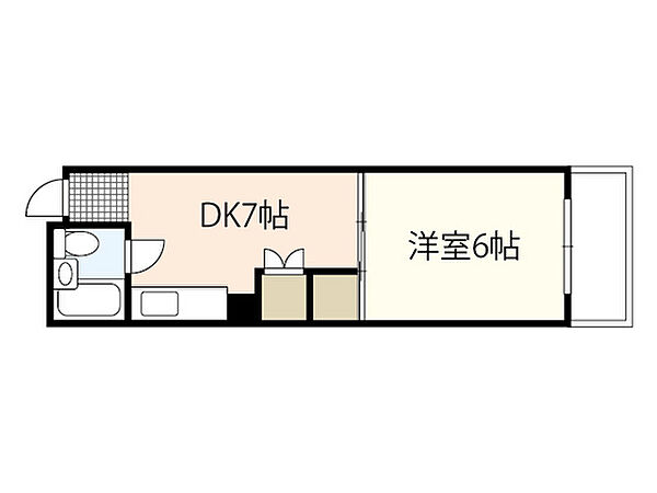 和秀舟入本町ビル ｜広島県広島市中区舟入本町(賃貸マンション1DK・5階・24.00㎡)の写真 その2