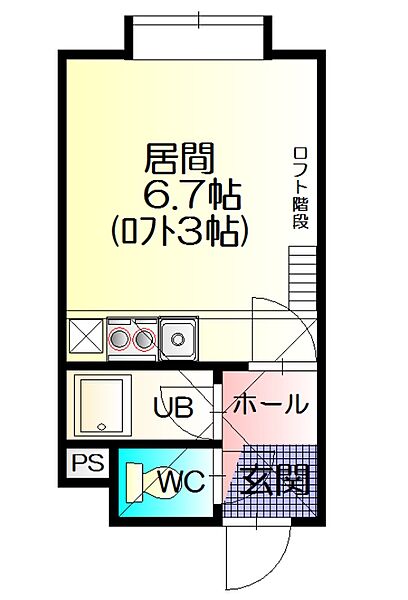 アップルハウス北16条 202｜北海道札幌市東区北十六条東３丁目(賃貸アパート1R・2階・15.93㎡)の写真 その2