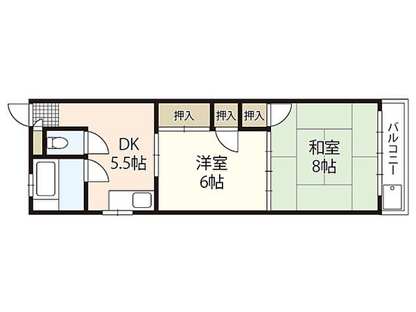 小谷ビル ｜広島県広島市西区草津東2丁目(賃貸マンション2DK・3階・48.00㎡)の写真 その2