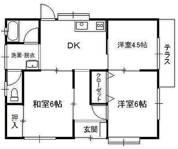 山川町戸建（マルエ前） 103｜栃木県足利市山川町(賃貸一戸建3DK・--・52.17㎡)の写真 その2