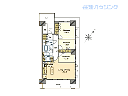 物件画像 ＨＡＲＵＭＩ　ＦＬＡＧ　ＳＵＮ　ＶＩＬＬＡＧＥ　Ｆ棟