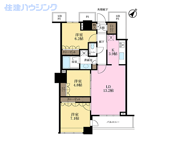 間取り ＴＨＥ　ＴＯＫＹＯ　ＴＯＷＥＲＳ　ＭＩＤ　ＴＯＷＥＲ 38階/-