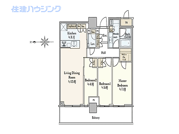 間取り パークタワー西新宿 18階/-