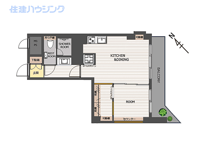 間取り 代々木スカイハイツ 3階/-