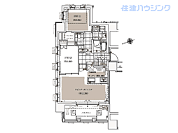 アトラス麻布十番 2LDKの間取図画像