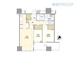 パークコート千代田富士見ザタワー 1SLDKの間取図画像