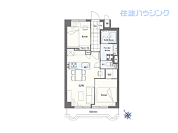 ライオンズマンション中目黒 2LDKの間取図画像