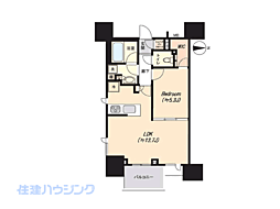 ブランズ東麻布 1LDKの間取図画像