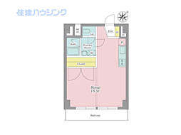 日興パレス南麻布 ワンルームの間取図画像