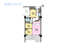 ザ・パークハウス代々木大山レジデンス 3LDKの間取図画像