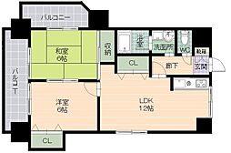 シティマンション薬院 2LDKの間取図画像