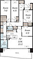 HARUMIFLAGSEAVILLAGEE棟7階49.0万円