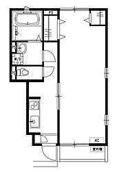 リブリ・プレミアムテラス品川 1Kの間取図画像