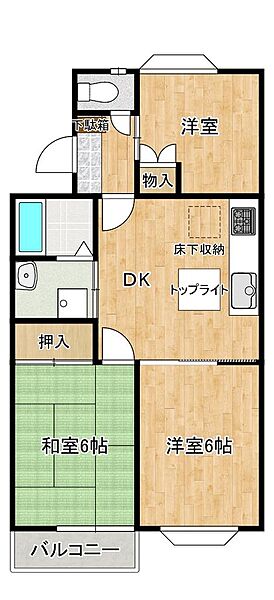 埼玉県越谷市宮本町３丁目(賃貸アパート3DK・2階・49.89㎡)の写真 その2