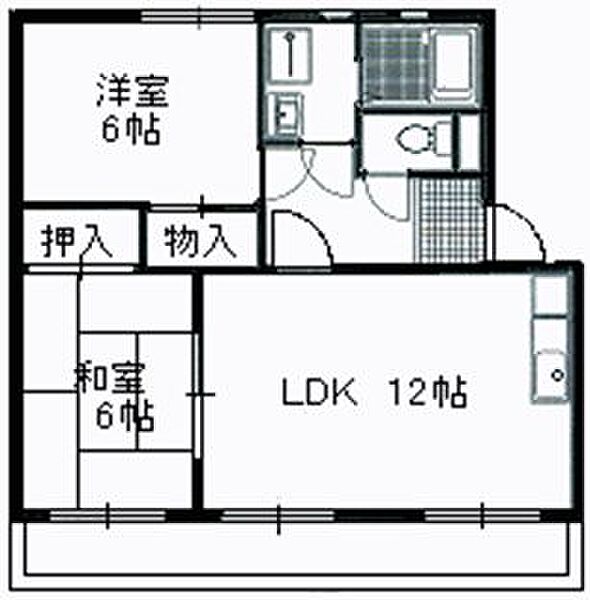 レインボウヒルズ ２０１号｜愛知県新城市市場台４丁目(賃貸アパート2LDK・2階・52.12㎡)の写真 その2