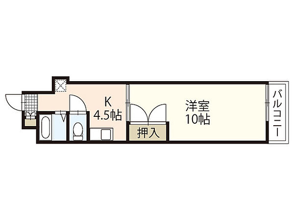 広島県広島市東区愛宕町(賃貸マンション1K・3階・31.40㎡)の写真 その2