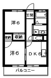 間取図画像 2DK