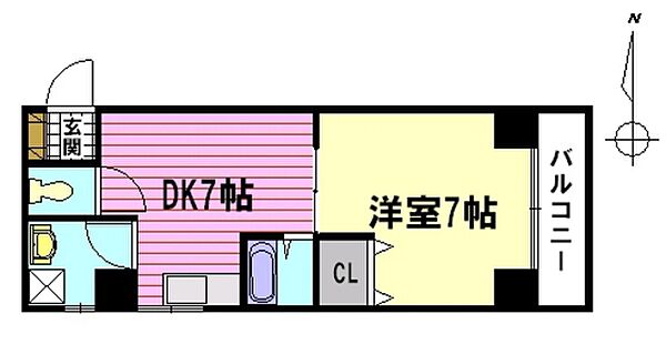 広島県広島市南区東雲本町3丁目(賃貸マンション1DK・5階・32.58㎡)の写真 その2