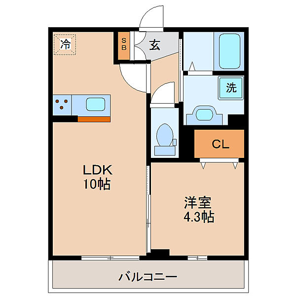 D-room木町通 ｜宮城県仙台市青葉区木町通２丁目(賃貸アパート1LDK・1階・35.02㎡)の写真 その2