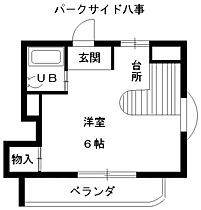 パークサイド八事 302 ｜ 愛知県名古屋市昭和区八事本町（賃貸マンション1R・3階・16.85㎡） その2