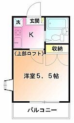 ピッコロモンド弐番館 1Kの間取図画像