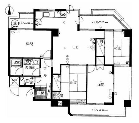 4LDK 間取り