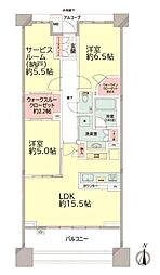 ザ・パークハウス新川崎 2SLDKの間取り