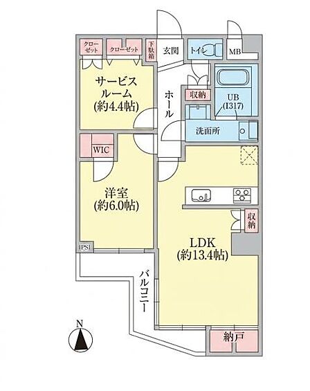 1SLDK 間取り
