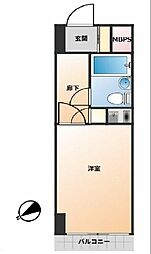 ライオンズプラザ鶴見中央 ワンルームの間取図画像