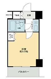 ホーユウコンフォルト川崎 1Kの間取図画像