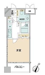 グリフォーネ横浜・中央 1Kの間取図画像