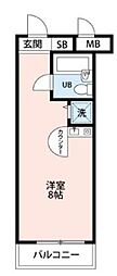 メゾンミール港南 ワンルームの間取図画像