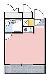 クリオ弘明寺壱番館 ワンルームの間取図画像